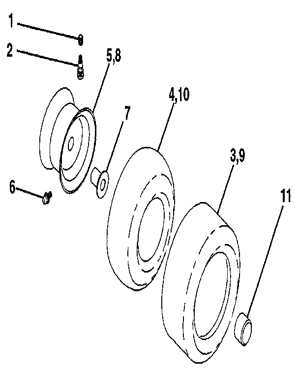 Craftsman 917255571 wheels & tires diagram
