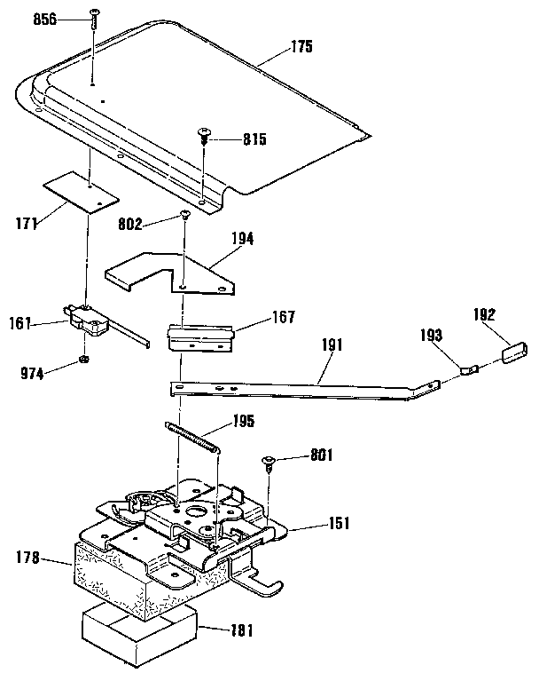 Kenmore 9119342190 door lock section diagram