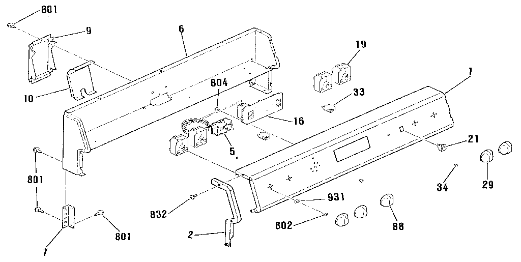 Kenmore 9119272190 backguard section diagram