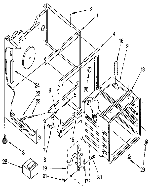 Whirlpool RF302BXYN0 oven diagram