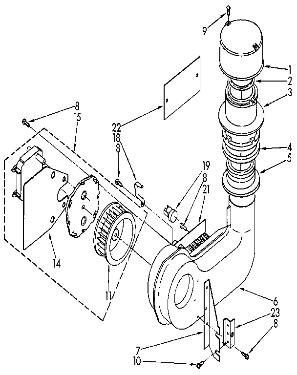 KitchenAid KUDS220T4 blower diagram