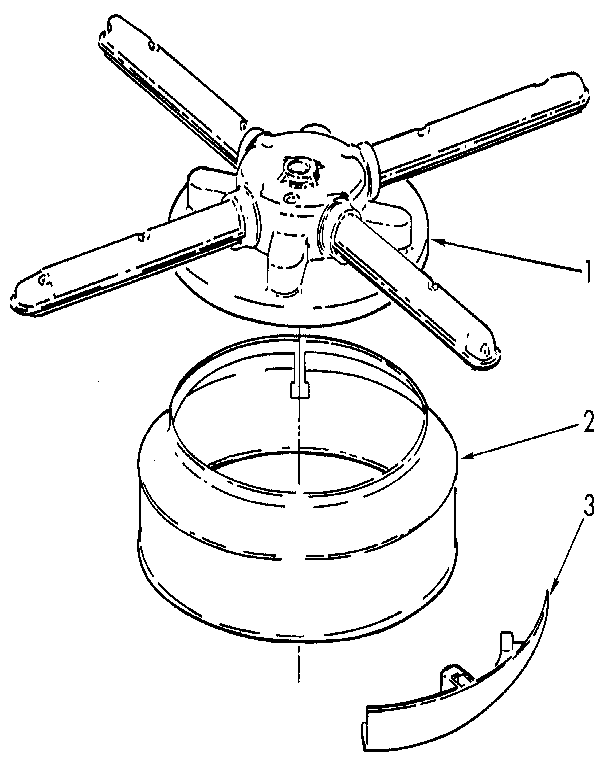 KitchenAid KUDS220T4 lower washarm and strainer diagram