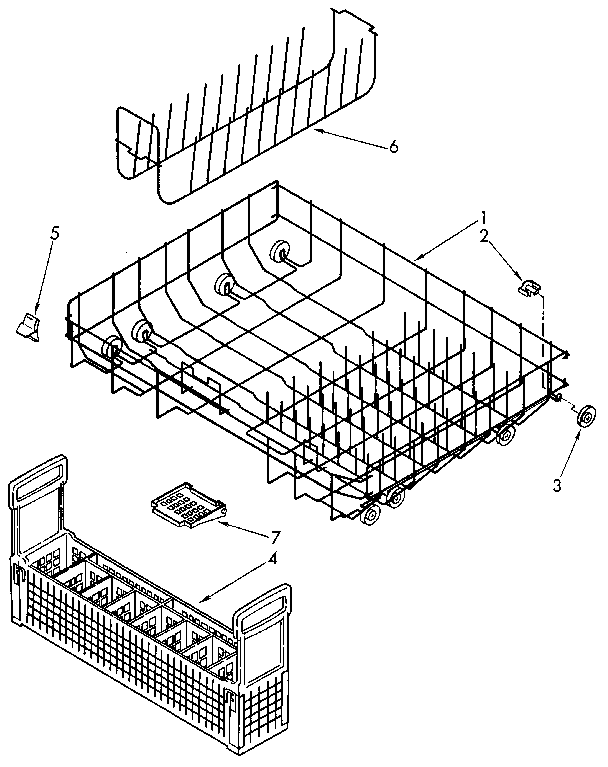 KitchenAid KUDS220T4 lower rack diagram