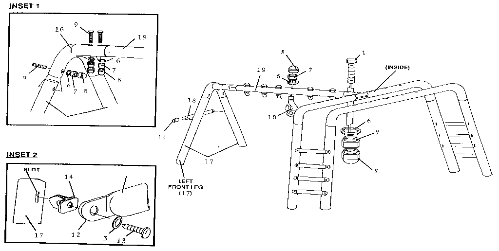 Sears 512720267 a-frame assembly diagram