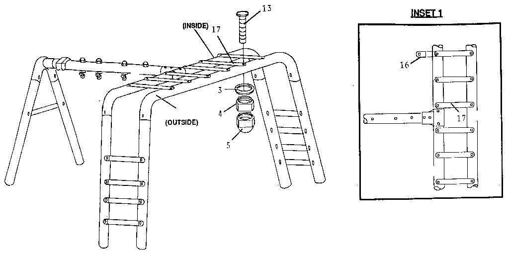 Sears 512720267 rail assembly diagram