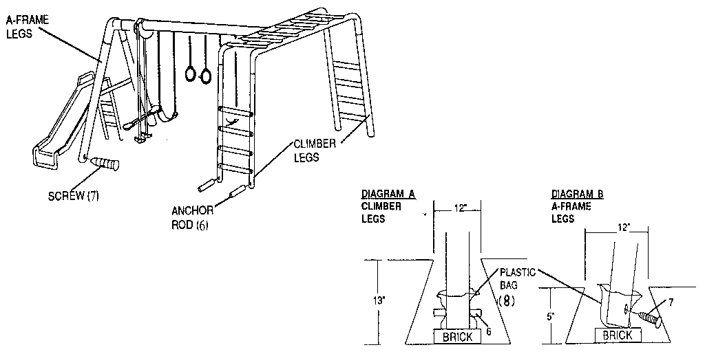Sears 512720267 anchoring instructions diagram