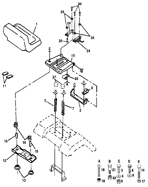 Craftsman 917255250 seat assembly diagram