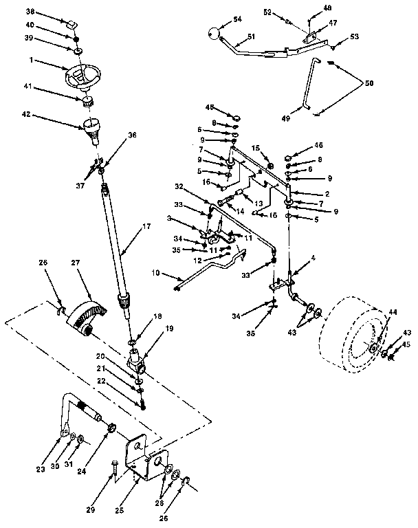 Craftsman 917255691 steering assembly diagram