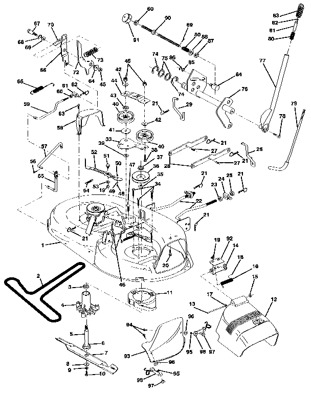 Craftsman 917255691 42" mower diagram