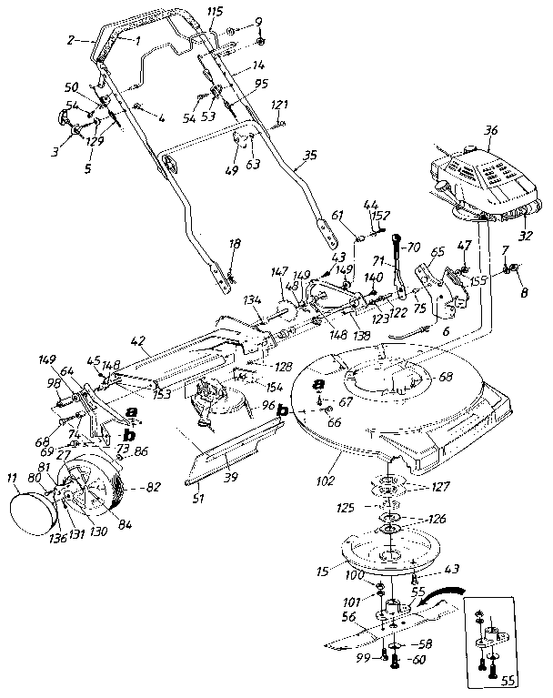 Craftsman 247372550 21" mulching rotary mower diagram