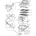 Kenmore 2581050420 grill and burner section diagram