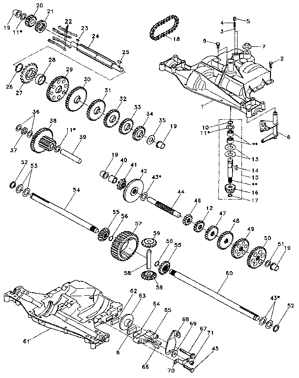 Footedana 4362-42 transaxle diagram