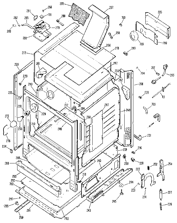 Kenmore 3627351191 cabinet diagram