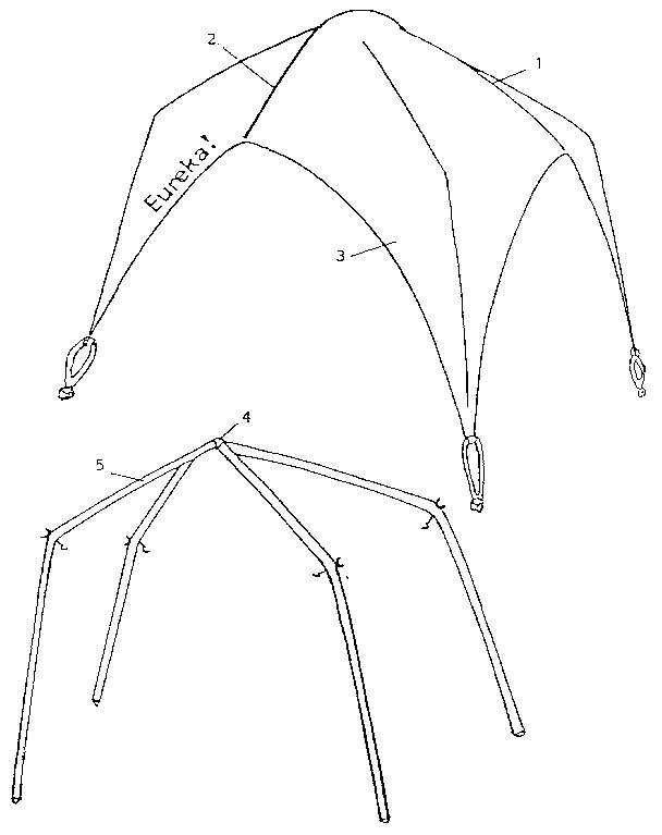 Johnson Camping WILLOW CREEK 8X8 frame assembly diagram