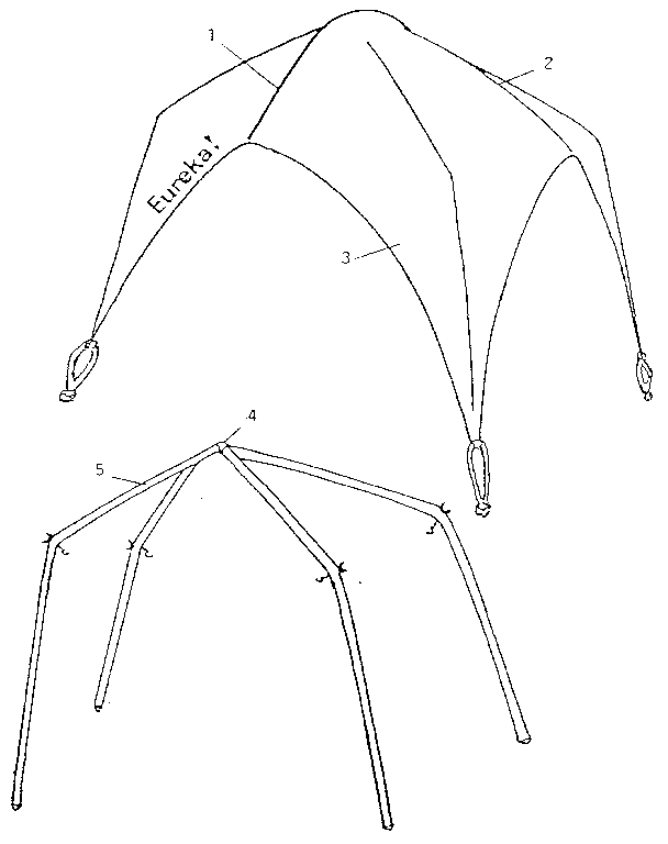 Johnson Camping WILLOW CREEK 10 X 10 frame assembly diagram