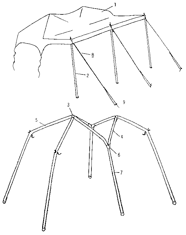 Johnson Camping NORTHWOODS LODGE frame assembly diagram