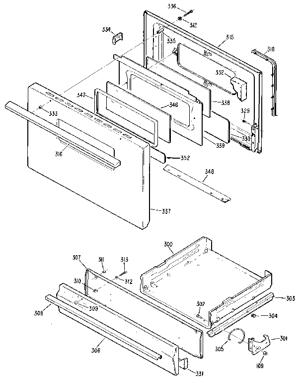 Kenmore 3627131891 door diagram