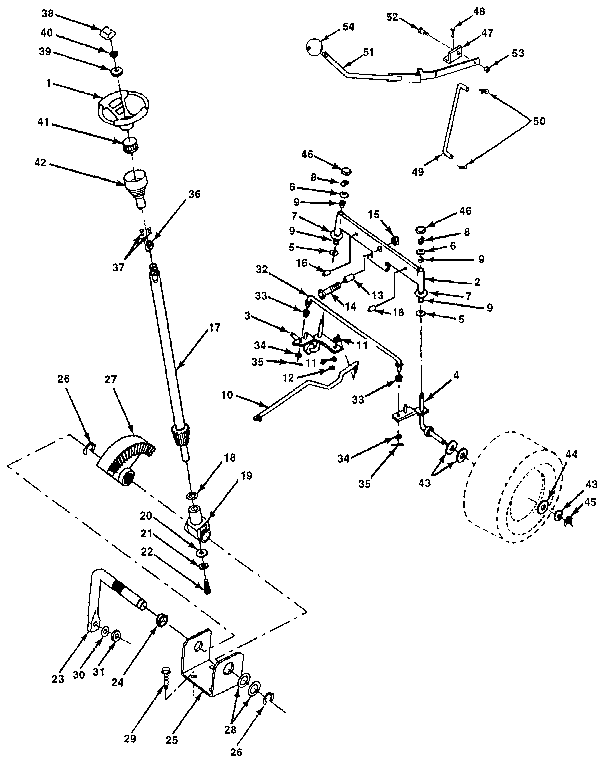Craftsman 917255692 steering assembly diagram