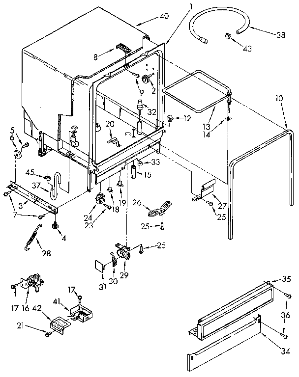 Kenmore 6651661591 tub assembly diagram