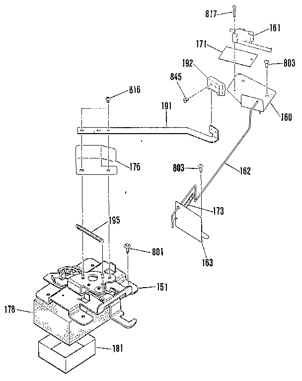 Kenmore 9119592590 door lock section diagram