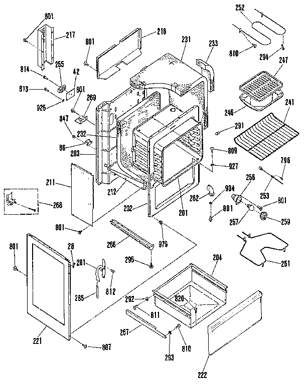 Kenmore 9119592590 body section diagram