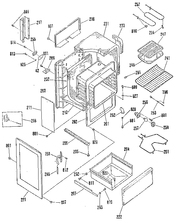 Kenmore 9119372990 body section diagram