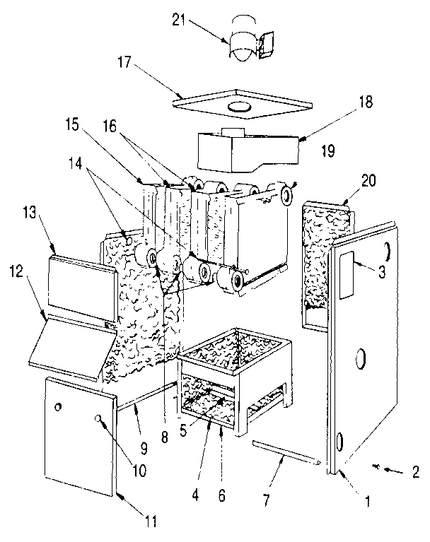 Kenmore 22996462 jacket - section and base diagram