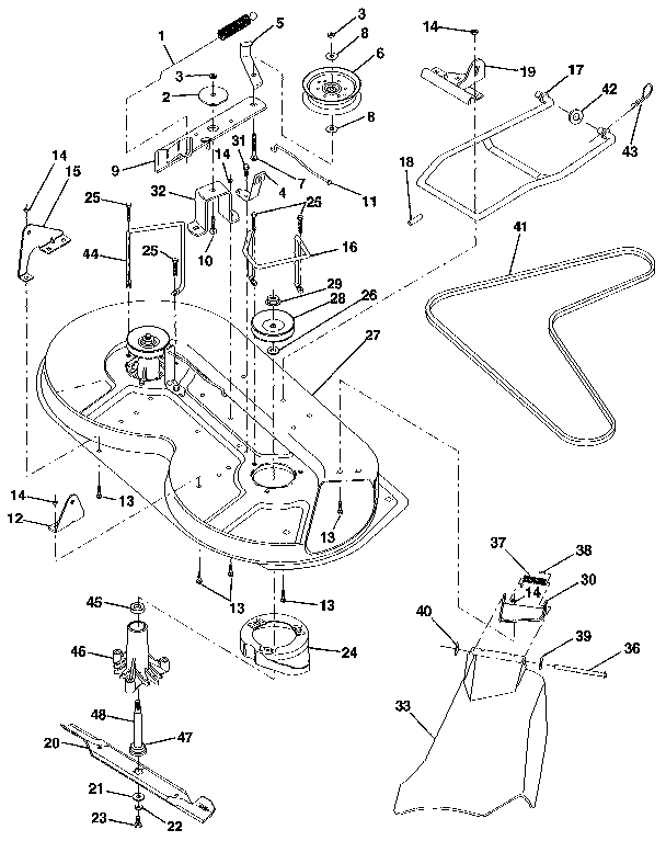 Craftsman 917256820 mower deck diagram