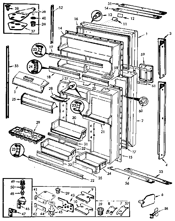 Jenn-Air JRTD225LB/M9C76B doors diagram