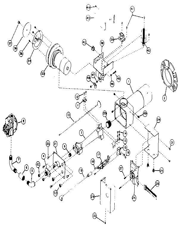 Yukon LWO-112 gas burner assembly diagram