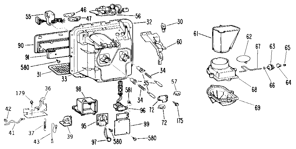 Kenmore 3639527820 dispenser diagram