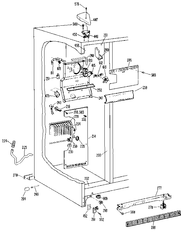 Kenmore 3639527820 freezer section diagram
