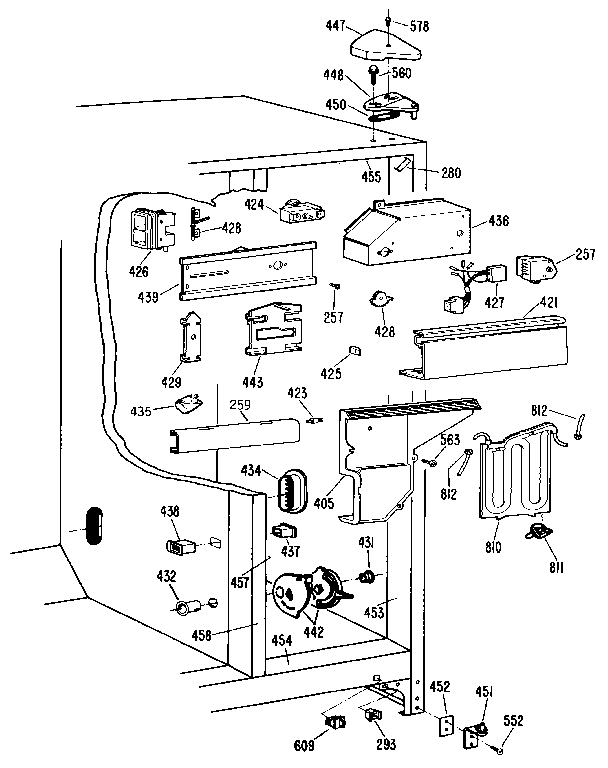 Kenmore 3639527820 fresh food section diagram
