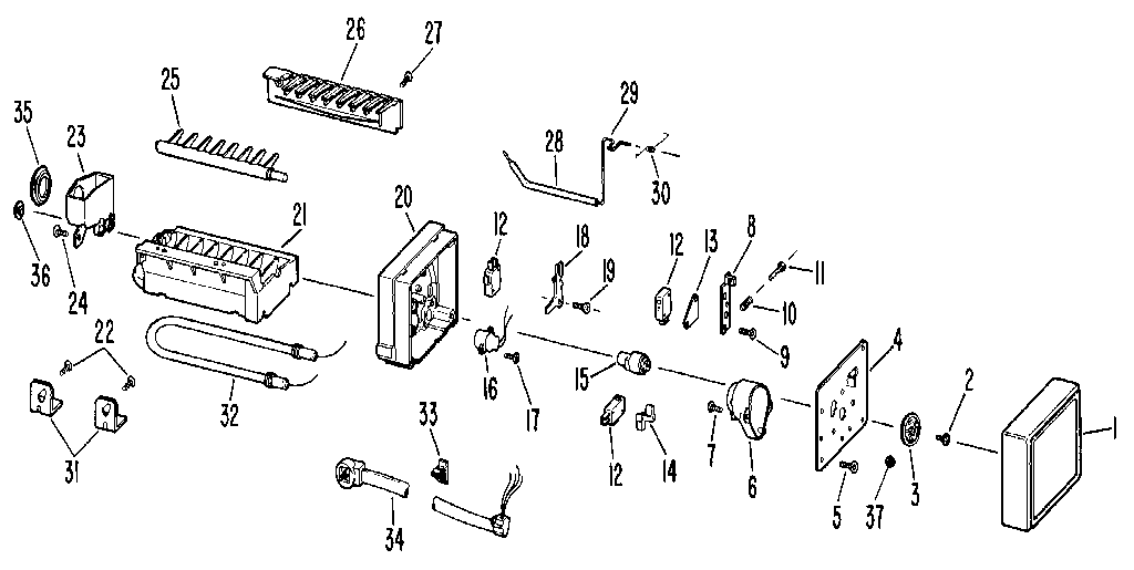 Kenmore 3639527820 icemaker diagram
