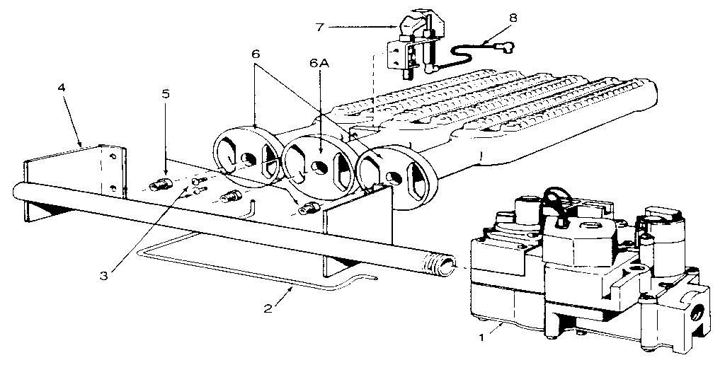 Kenmore 229960140 gas burners and manifold diagram