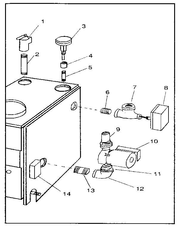 Kenmore 229960140 boiler controls and piping diagram