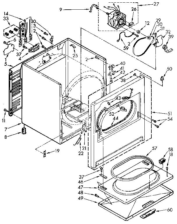 Kenmore 11096272100 cabinet diagram