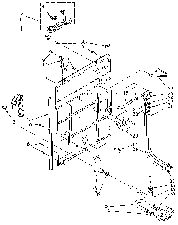 Kenmore 11092260100 rear panel diagram