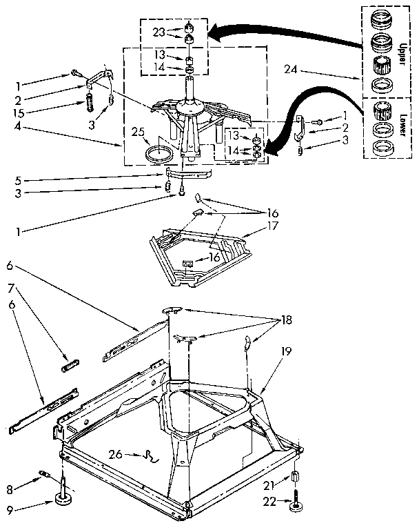 Kenmore 11092260100 machine base diagram