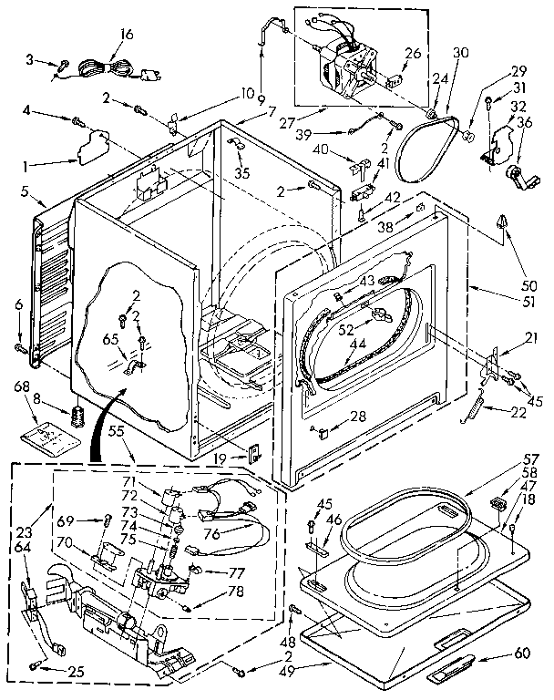 Kenmore 11097282800 cabinet diagram