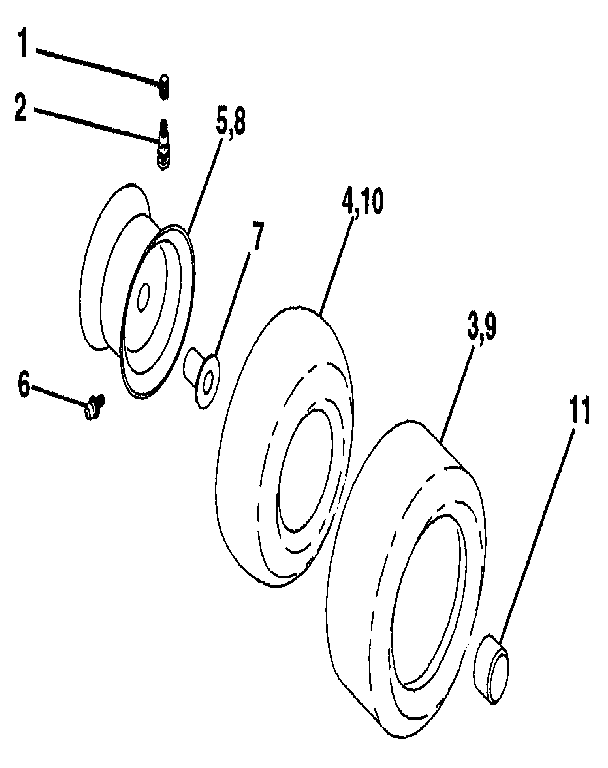 Craftsman 917257211 wheels & tires diagram