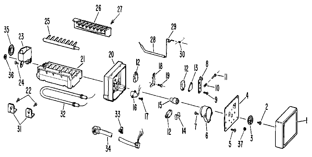 Kenmore 3639527720 ice maker diagram