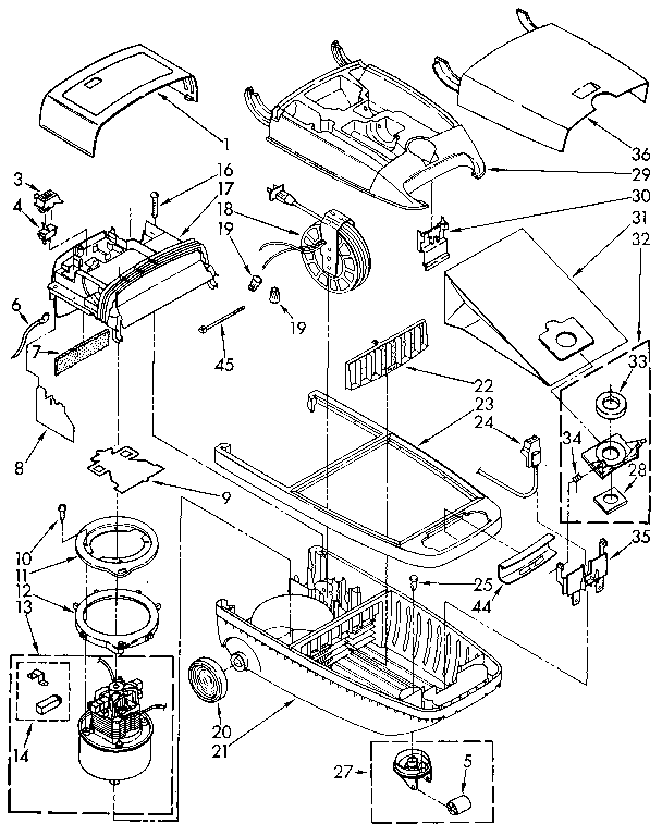 Kenmore 1162235090 vacuum cleaner diagram