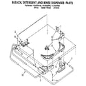 Kenmore 11092292100 bleach, detergent and rinse dispenser diagram