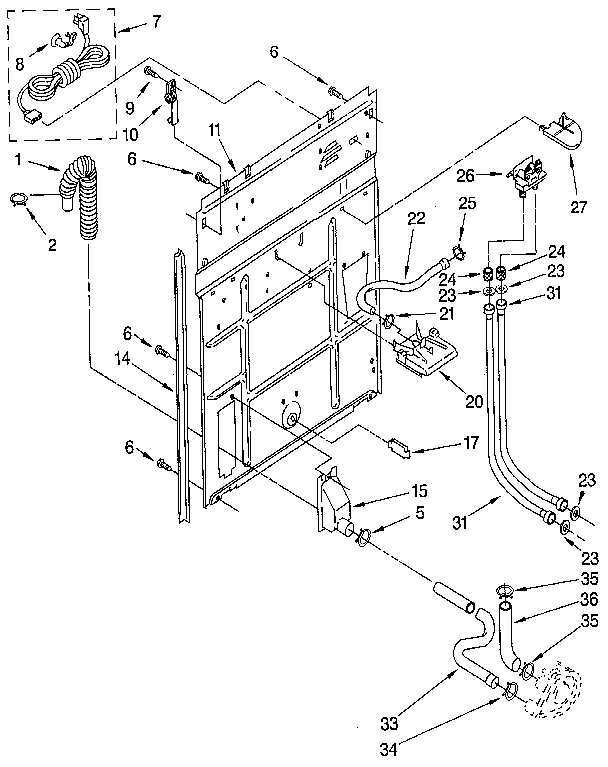 Kenmore 11092478600 rear panel diagram