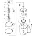 Kenmore 11092478800 agitator, basket and tub diagram