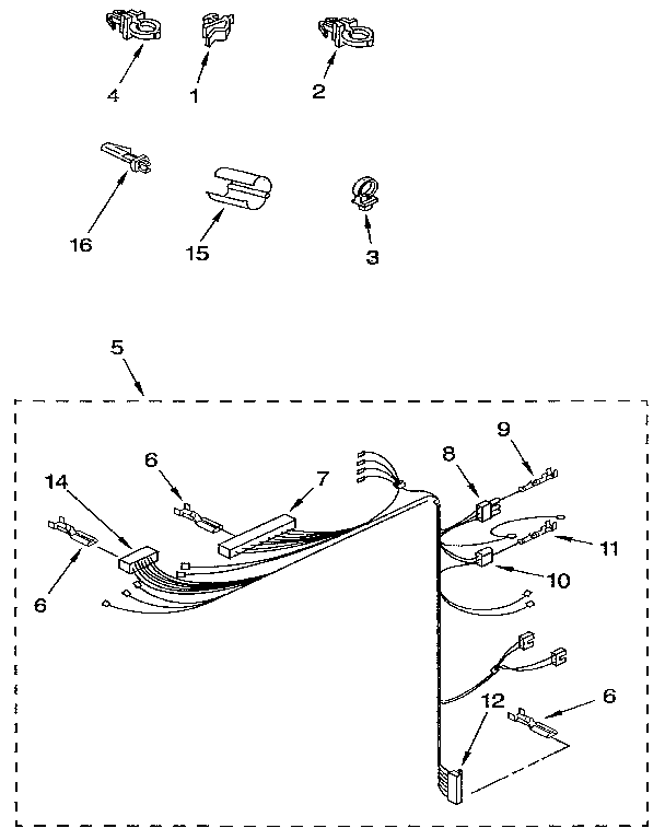 Kenmore 11092478600 wiring harness diagram