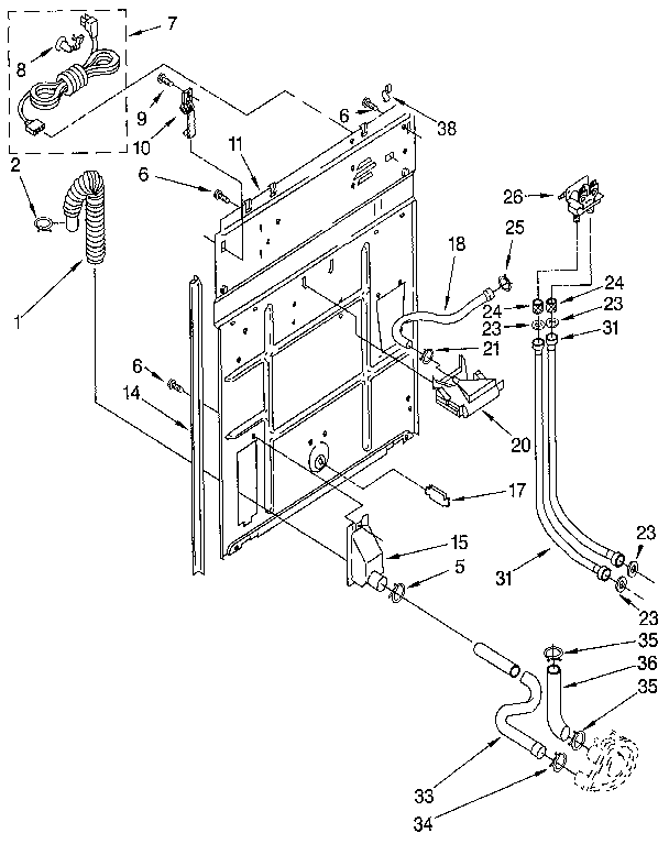 Kenmore 11092418600 rear panel diagram