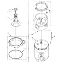 Kenmore 11092418600 agitator, basket and tub diagram