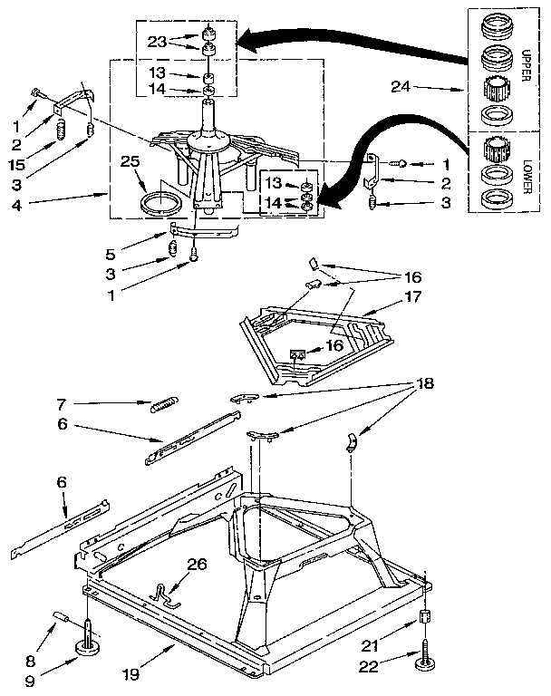 Kenmore 11092418600 machine base diagram